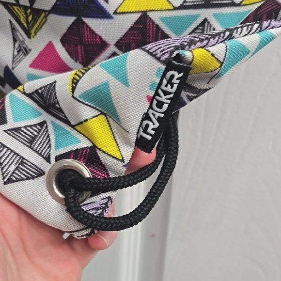 Geometric Patterned Drawstring Backpack - Picture 2 of 7